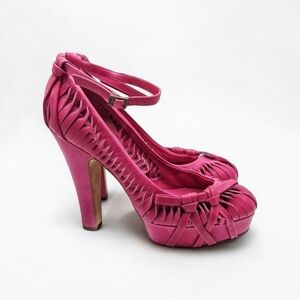 Vtg Christian Dior by John Galliano 2003 'Esca' Pink Platform Pumps Y2K - 9.5